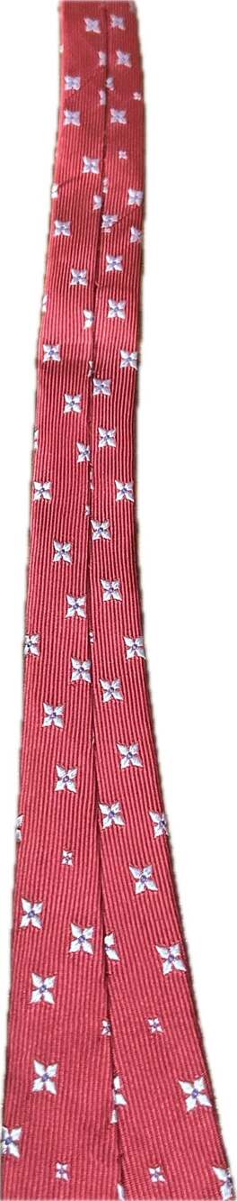 PINK Thomas Pink Men's Red Silk Tie w Blue Floral Motif luxury English country - Picture 8 of 10